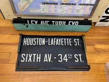 NYC SUBWAY ROLL SIGN SIXTH AVE 34 STREET HERALD SQUARE HOUSTON LAFAYETTE STREET