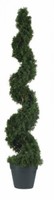 Silk Tree Cedar Spiral , Home Decor Plants Foyer Office , Looks Real ,new Green on sale Silk Tree Cedar Spiral , Home Decor Plants Foyer Office , Looks Real ,new Green on sale