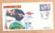 ARIANE 44L DFS 1 GERMAN SAT LAUNCH 1989 KOUROU  LOLLINI NICE SPACE  NASA