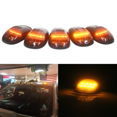 5 Luci LED Ambra Per Tetto Cabina – Compatibili Con Jeep, Ram, F150, Pickup 4x4 – Kit Impermeabile IP67