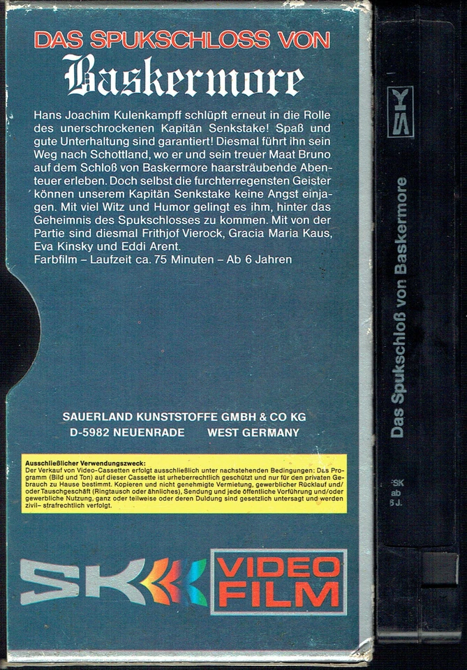 (VHS) Das Spukschloss von Baskermore - Hans Joachim Kulenkampff, Eddi Arent - Bild 2 von 2