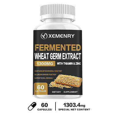 Fermented Wheat Germ Extract 1300mg - for Anti-Aging, Antioxidant, Cell Renewal