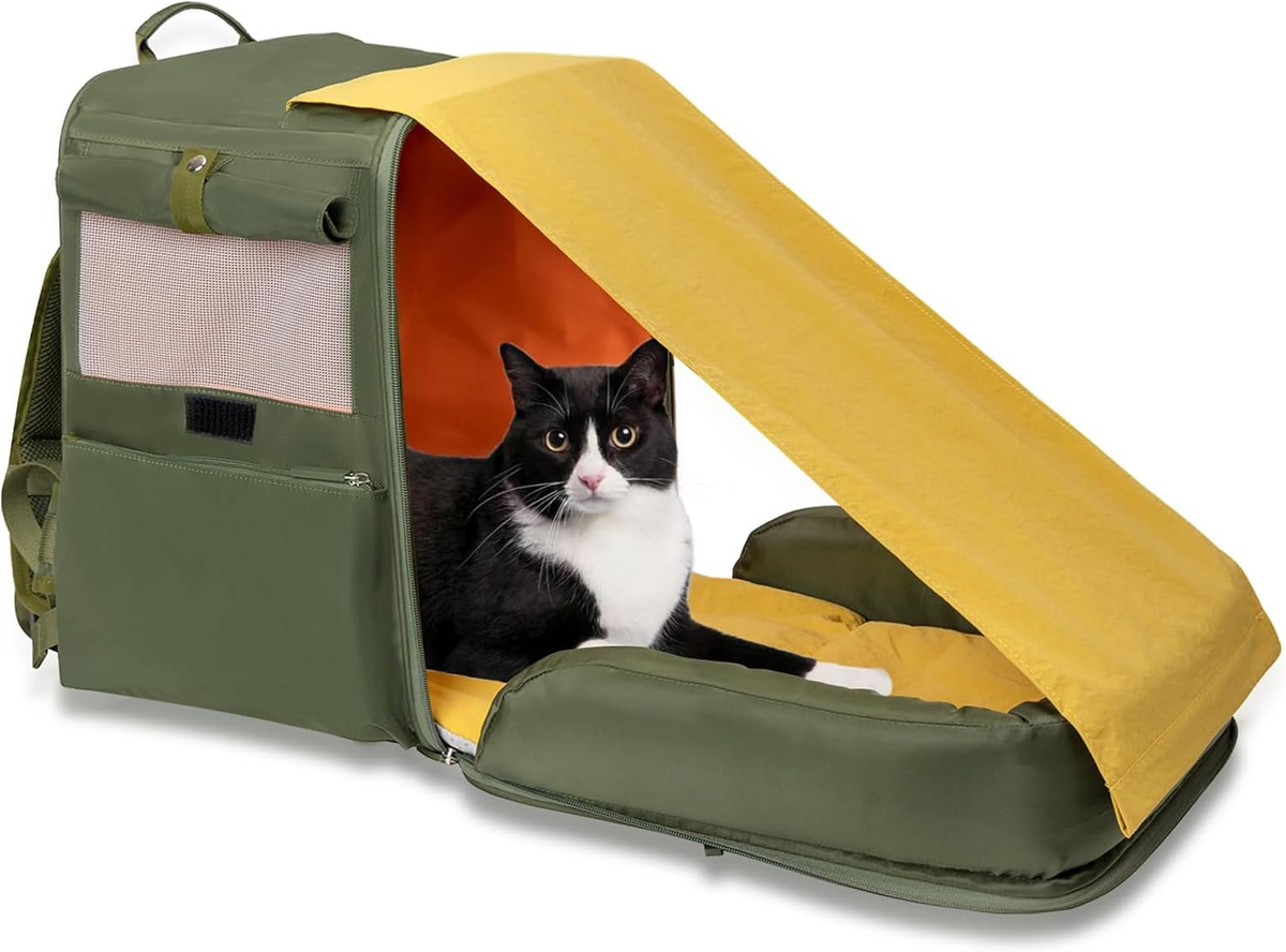 Expandable Pet Carrier Backpack for Cats and Dogs,Airline Approved,  16''x14''x10