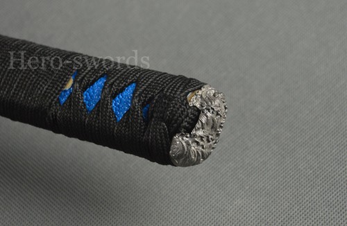 With Blue engraved "Dragon&荣誉“ Japanese Samurai Sword High Carbon Steel Katana - Picture 6 of 11