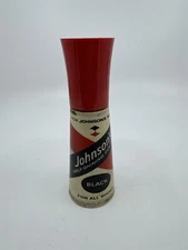 Vintage Johnson's 2 Oz Self Shining Black Polish Plastic Bottle W/ Some Contents