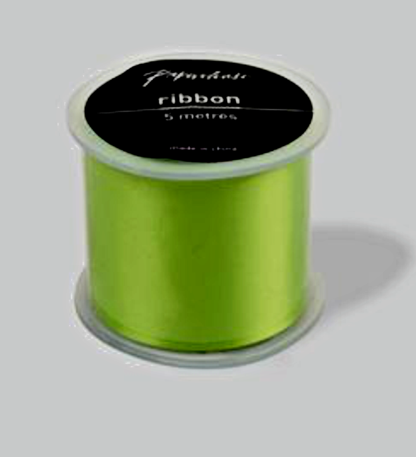 JOB LOT OF 50 SMOOTH SATIN RIBBON HANGING SPOOLS APPLE GREEN 50mm WIDE RRP £250