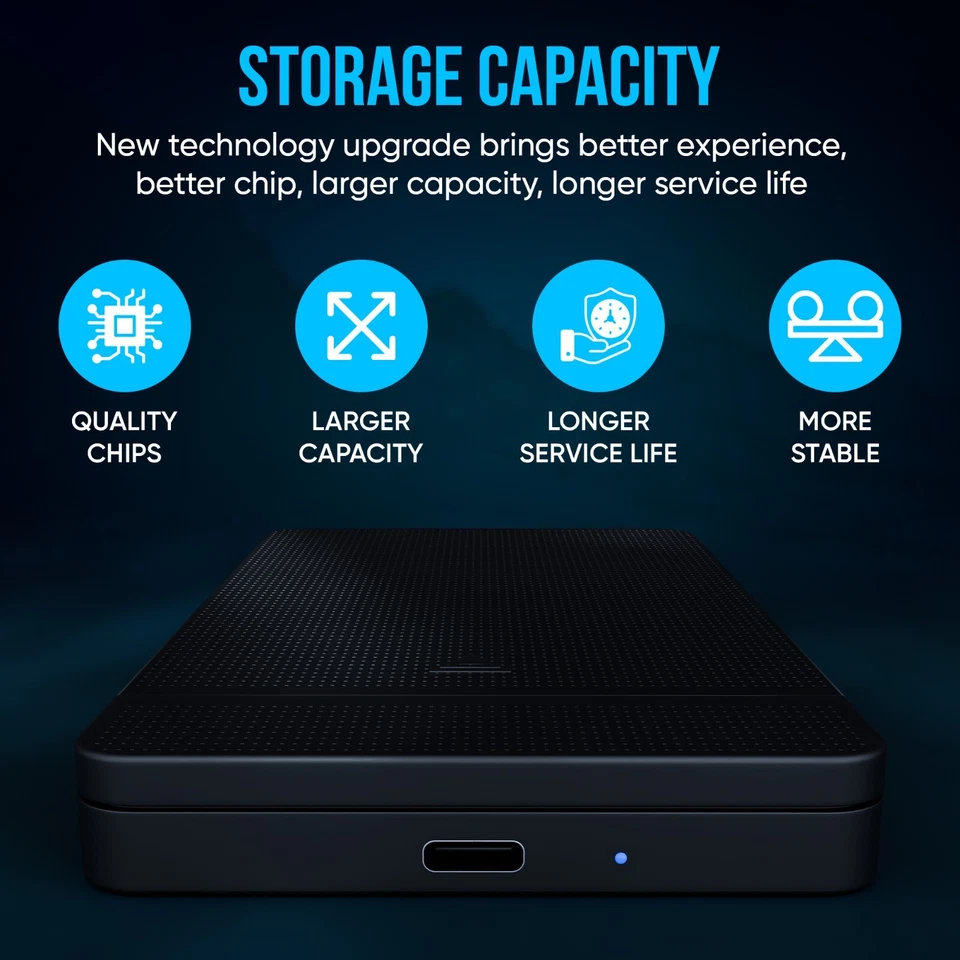 Ezekers 500GB Portable External Hard Drive with Carrying Bag – Ultra-Fast USB-C  - Image 3 of 4