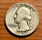 1958 D Washington Quarter    VF   90% Silver   25c   US Coin   Collectible