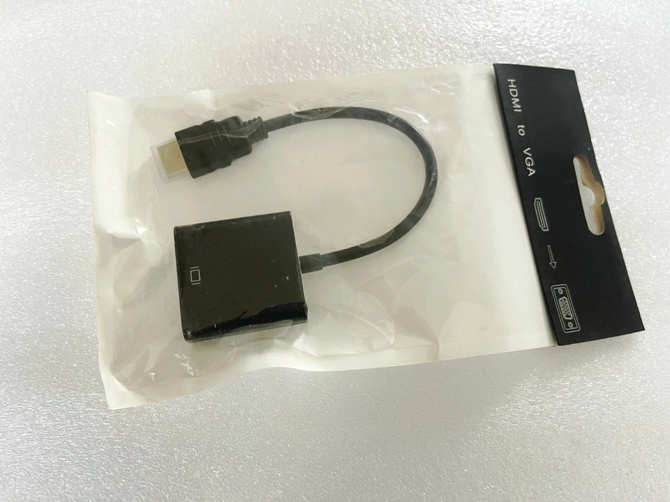 Schwarz 1080p HDMI Stecker zu VGA Buchse Konverter Adapter Kabel für PC DVD HDTV