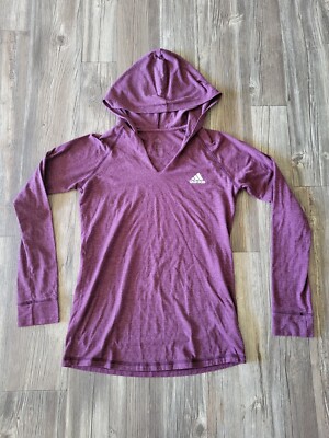 Adidas Hoodie Women's Small Red Purple Activewear Workout Gym Running Light 
