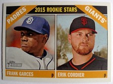 2015 Topps Heritage #27 Frank Garces/Erik Cordier Rookie Card