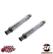Jones 2.5 In Glass Pack Exhaust Muffler Full Boar 3.5 Diameter 18 Long Qty 2