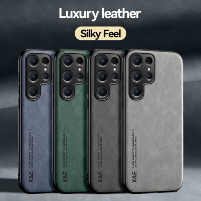 For Samsung Galaxy S25 S24 S23 S22 S21 S9 Shockproof Magnetic Leather Phone Case