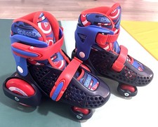 Roller Derby Youth EZ Skates Adjustable 11 - 2 Very Good Used, Red, White, Blue