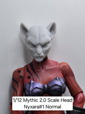 3d Printed NYCARA CAT HEAD#1 2.0 Headsculpt For Mythic Legions 1/12 figure 