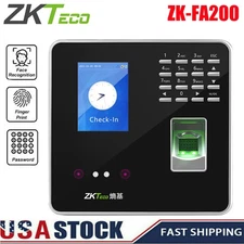 ZKTeco FA200 Face Biometric Fingerprint Time Attendance Access Control US Stock