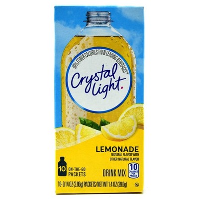 50 10-Packet Boxes Crystal Light Natural Lemonade On The Go Drink Mix