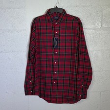 Polo Ralph Lauren Men's Classic-Fit Plaid Twill Shirt red large 125