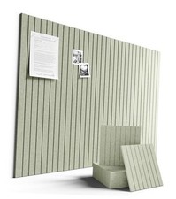 Large Felt Bulletin Board 48" x 36" Cork Board Fine-Stripe 12-Pack Sage Green