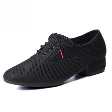 Male Latin Dance Shoes Salsa Jazz Dancing Boys Modern Tango Shoes Mesh Soft Sole