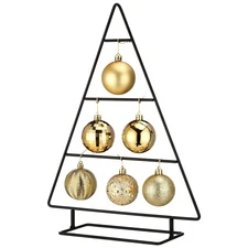 16 Inch Ornament Display Stand Metal Xmas Decorative Tabletop Ornament Christ...