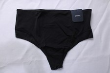 Spanx Women's Contouring Smoothing High-Waisted Thong DH3 Very Black Large NWT