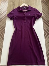 Authentic Lacoste Women's Pique Polo Dress - Slim Fit - Purple - Size 36 S 