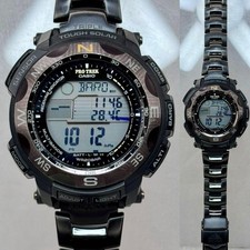 MONTRE CASIO PRO TREK PRW-2500YT RADIO SOLAR TITANIUM TRIPLE SENSOR...
