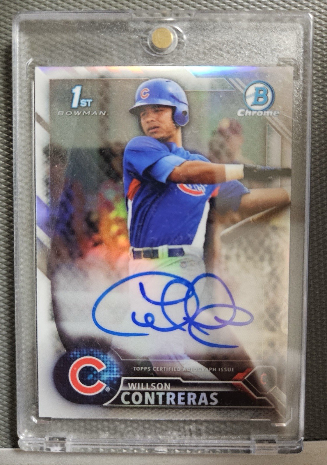 2016 Bowman Chrome 1st Prospects REFRACTOR # CPAWC Wilson Contreras RC AUTO /499