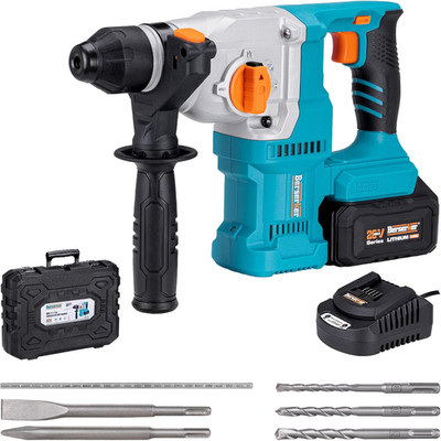 20V Cordless 1-1/8'' Rotary Hammer Drill Sds-Plus Brushless Motor with Safety Clu