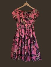 Carole Little Floral Party Dress Retro Full Skirt Garden Party Cotton Dress 6
