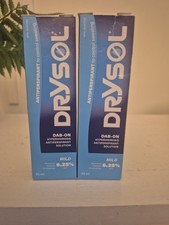 2x Drysol Mild Strength Bottle 6.25 Anti-Perspirant 35 ML