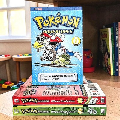 Pokemon Adventures Manga Vol 1 2 & 3 Hidenori Kusaka Viz Media