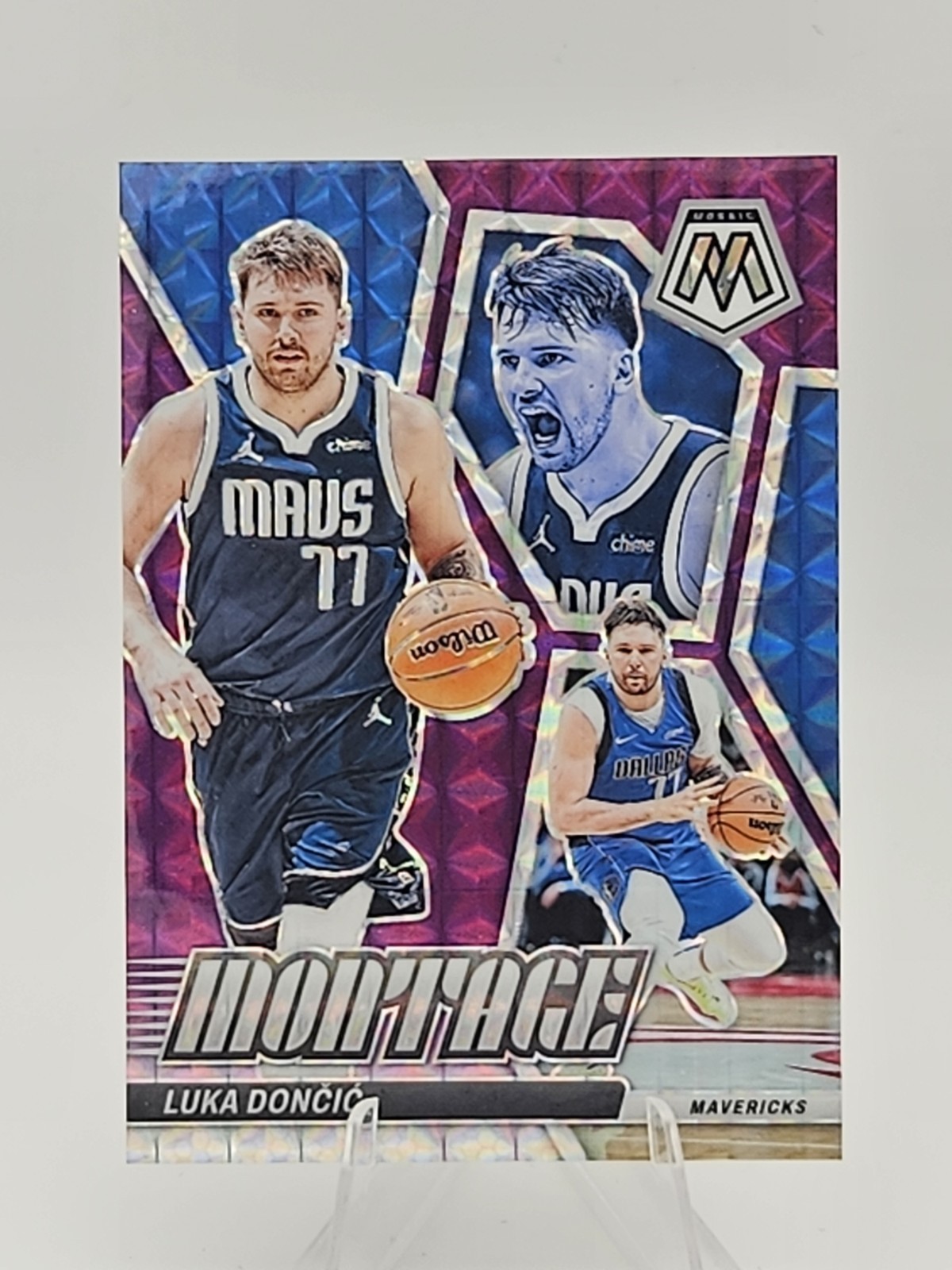 2023 Mosaic #5 Luka Doncic Montage Purple Mosaic /99 Mavericks