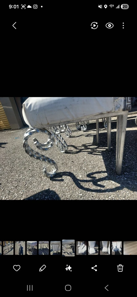 Seis sillas retro vintage a juego. Asientos acolchados/patas cromadas. Foto 3 de 4