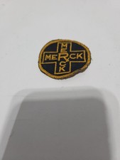 Vintage Merck Pharmaceutical Embroidered Patch 2.25"