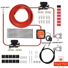 5mtr Split Charge Relay Kit 12v 140 AMP VSR 110Amp Lead T4 T5 Camper Kit