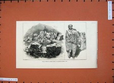 Roman Remains Camomile Street Archeology 1877 Original Antique Print
