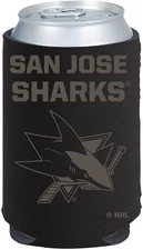 San Jose Sharks 2-Pack Black Tonal Beverage Insulator Neoprene Holder Cooler...