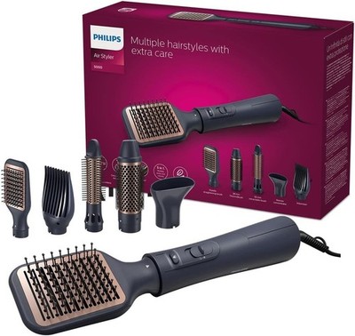 Philips BHA530/00 5-in-1-Haartrockner und Lockenstab mit 5 Aufsätzen, 1000 W