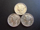 1941 P Mercury Dime Coin - 3 Coins #1