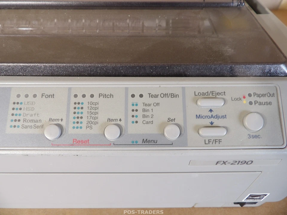 Epson FX-2190 USB A3 Wide Format 9-Pin Impact Printer Parallel - TESTED OK - Bild 4 von 4