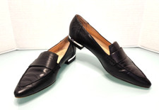 Franco Sarto Sansa pointed toe black leather flats Mint Sz 7.5M