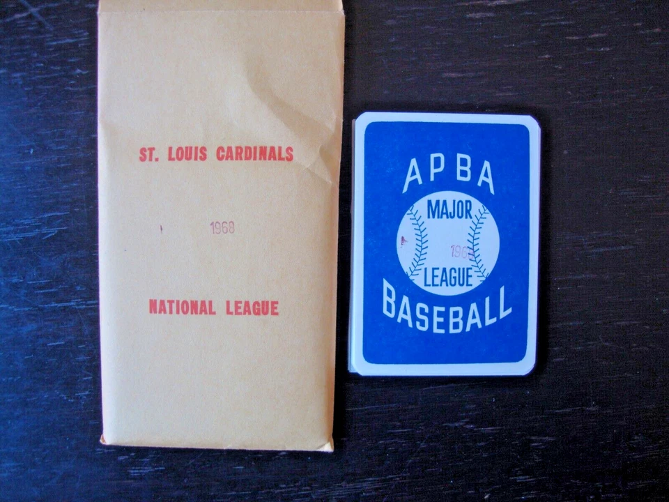 SUPER CLEAN! APBA BASEBALL ORIGINAL & COMPLETE 1968 SEASON PLAYER CARDS + XBs - Image 4 of 4