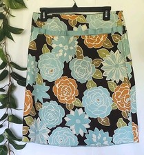 Uniform John Paul Richard Women's Uniform Floral Stretch A-Line Skirt Size 12