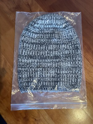 Todd and Duncan New 100% Cashmere Winter Hat Mint New in Bag Black White Speckle