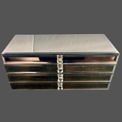 Mirrored Jewelry Box With Lid And Drawer UK - Main Image