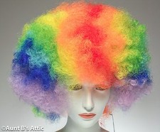 Wig Afro Style Synthetic Hair Colorful Clown Character Costume Wig