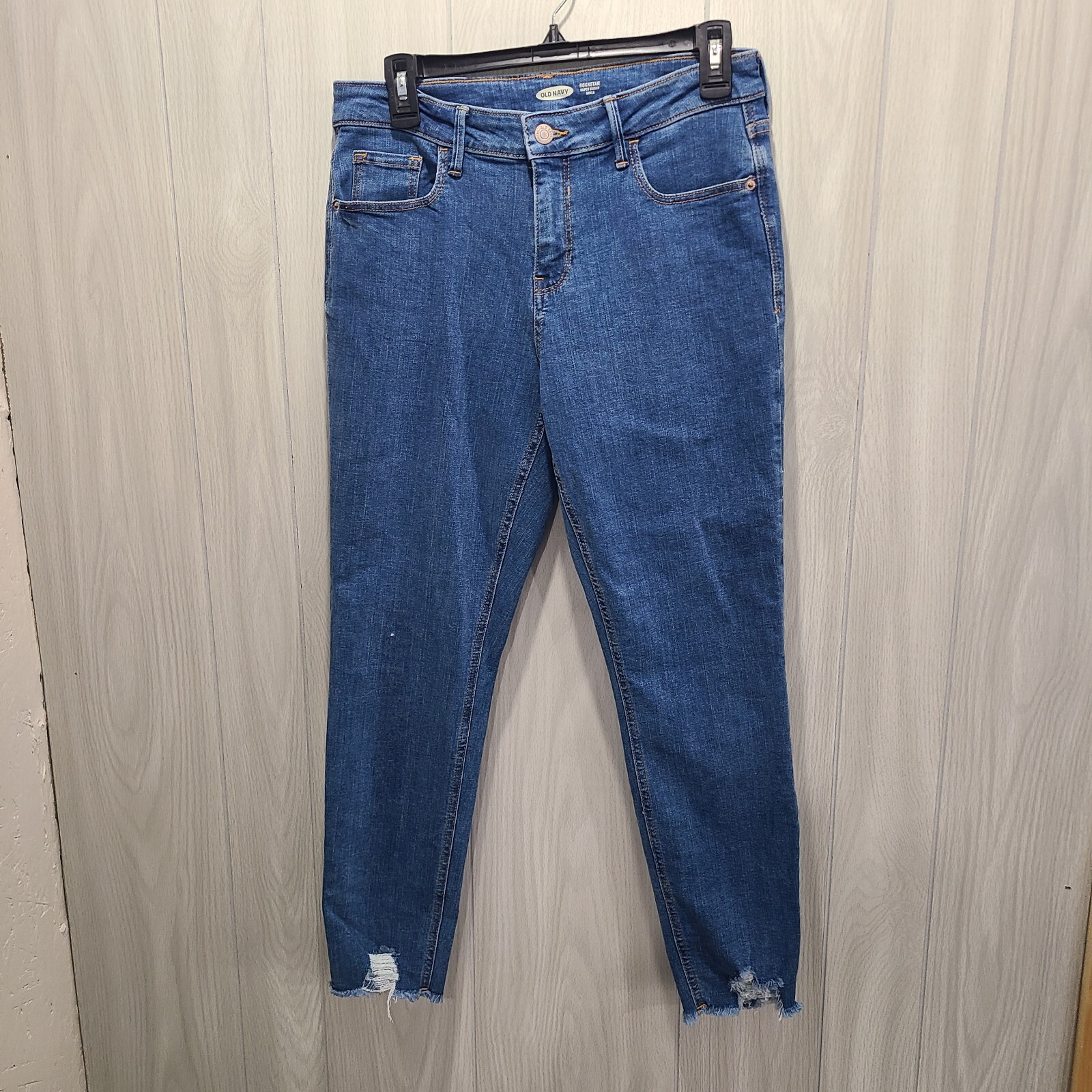 Old Navy Rockstar Super Skinny Ankle Jeans Distressed Size