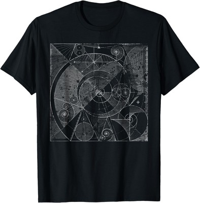 Fibonacci Golden Ratio T Shirt Distressed Sacred Geometry T-Shirt